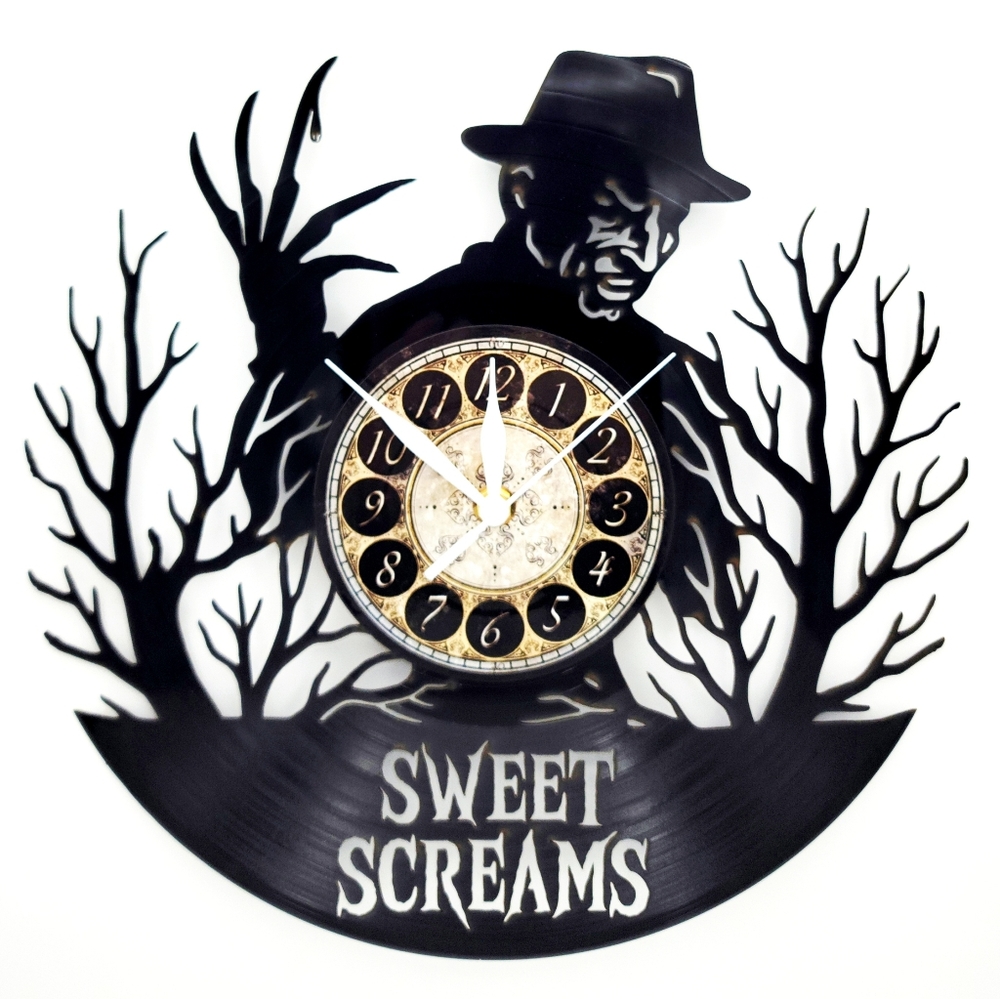 NIGHTMARE ON ELM STREET vinyl record clock
